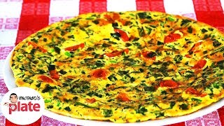 SPINACH FRITTATA RECIPE  How to make Frittata  Italian Omelette [upl. by Nitsua931]