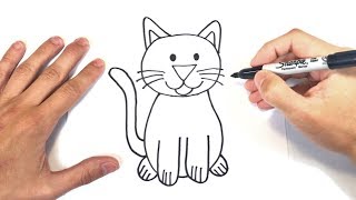 Cómo dibujar un Gato Paso a Paso  Dibujo de Gato [upl. by Ylsel]