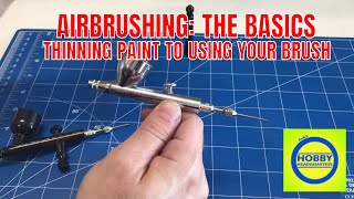 Airbrushing how to from using your brush to thinning paint [upl. by Eelek]