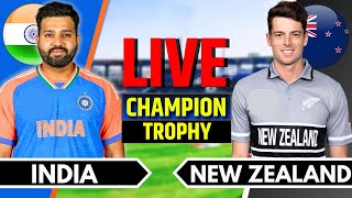 India vs New Zealand Match 12  Live Cricket Match Today  IND vs NZ  Champions Trophy Last 40 Ov [upl. by Ahsekim]