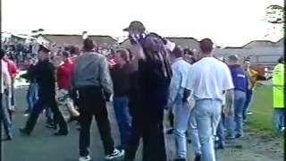 Portadown v cliftonville fans riot 1995 [upl. by Abroms151]