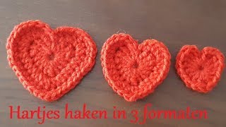 Haken ♥ Hartjes in 3 formaten [upl. by Sale]