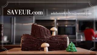 How to Decorate a Bûche de Noël Yule Log Cake [upl. by Trixie]