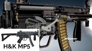 3D Animation How a HampK MP5 Submachine Gun works [upl. by Siusan714]