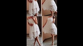 tutorial crochet vestido de boda paso a paso how to do subtitulos in several lenguage [upl. by Nialb945]