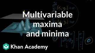 Multivariable maxima and minima [upl. by Manvell]