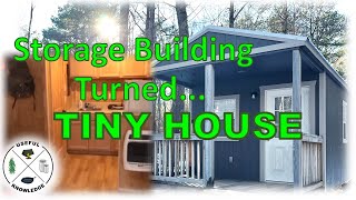 Tiny House From Storage Shed  Useful Knowledge [upl. by Aniweta]