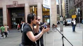 Christelle Berthon impromptu blues harp at Martin Place [upl. by Dleifxam]