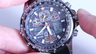 HOW TO SET THE TIME Citizen Promaster Skyhawk Time Setting U600 [upl. by Beutner]