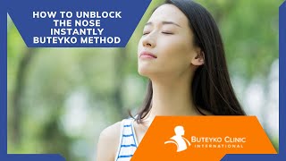 How to unblock the nose instantly  Buteyko Breathing Method [upl. by Mikael]