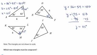 Determining congruent triangles example [upl. by Lindo]