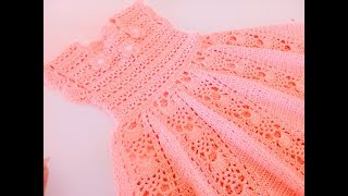 Vestido tejido a crochet o ganchillo  1 de 2 [upl. by Nallac]