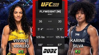 UFC 309 Karine Silva x Viviane Araujo [upl. by Lorolla111]