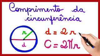 COMPRIMENTO DA CIRCUNFERÃŠNCIA VAMOS APRENDER CALCULAR [upl. by Elvis]