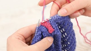 How to Knit ICord Join [upl. by Eciruam807]