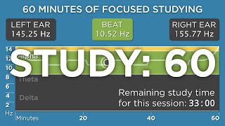 60 Minutes of Focused Studying The Best Binaural Beats [upl. by Ahsa611]