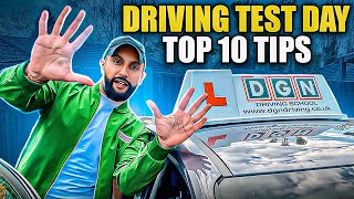 TOP 10 DRIVING TEST DAY TIPS IMPORTANT INFO [upl. by Furlani]