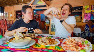 Caribbean Garlic Shrimp 🦐 Unseen GARIFUNA FOOD in Central America [upl. by Ayhdiv]