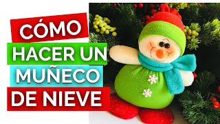 ➤Cómo Hacer Un Muñeco de Nieve  Manualidades Fáciles para Navidad [upl. by Akirat]