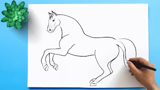 How to Draw a Horse 🐴 Horse Drawing Easy [upl. by Vikky]