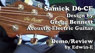 Samick D6CE by Greg Bennett Acoustic Electric Guitar Demo  Review [upl. by Jae206]