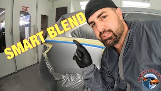 Car Painting HOW TO Blend Basecoat and Clearcoat [upl. by Kent]