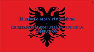 Hymne national de lAlbanie ALBFR paroles  Anthem of Albania French [upl. by Niriam]