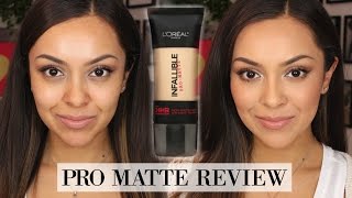 Loreal Infallible Pro Matte Foundation Review  Demo  TrinaDuhra [upl. by Newcomb145]