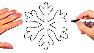 Cómo dibujar un Copo de Nieve  Dibujo de Copo de Nieve [upl. by Anastos18]