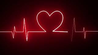 Motion Made  Cardiogram heartbeat heat pulse glowing red neon light loop animated background [upl. by Hezekiah118]