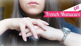 DIY French manucure facile sans accessoires ♡ [upl. by Nowujalo]