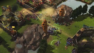 Stronghold Warlords  2v2 EPIC BATTLE OF THE PASS  Multiplayer Gameplay [upl. by Natsrik]