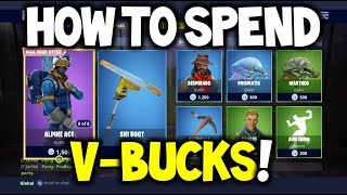 Fortnite  How To Spend VBUCKS  GUIDE   WHICH SKIN TO CHOOSE IN FORTNITE BATTLE ROYALE [upl. by Aire]