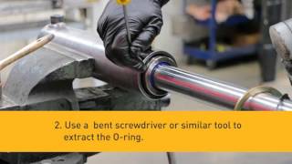 How to disassemble a Hydraulic Cylinder [upl. by Launam]