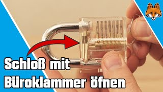 Schloß öffnen mit Büroklammer  Lock Picking 🔐 [upl. by Fremont812]