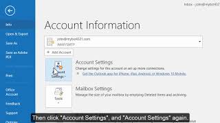 How to change your email password in Outlook 2016 [upl. by Dev343]