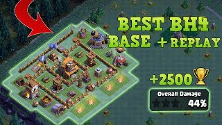 Builder Hall 4 Base 2023  BH4 Builder Base  Defense Replay  Anti 2 Star Base  Clash of Clans [upl. by Sarazen652]