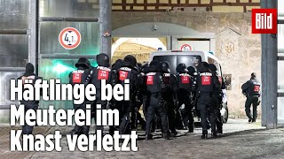 Gefängnismeuterei Polizei stürmt Knast in Thüringen  JVA Untermaßfeld [upl. by Amliw]