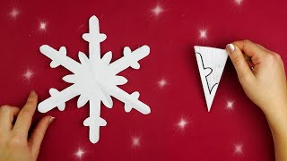 Cómo hacer un copo de nieve de papel en 5 minutos Simple [upl. by Arretak364]