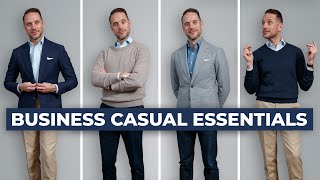 The ULTIMATE Business Casual Capsule Wardrobe  15 Menswear Wardrobe Essentials [upl. by Gorlicki242]