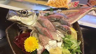 LIVE Fish Sashimi  Ikizukuri   Weird Japanese Food  Eating LIVE Sashimi [upl. by Schott158]