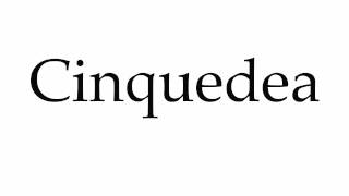 How to Pronounce Cinquedea [upl. by Mathe]