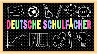 Deutsch lernen Schule amp Schulfächer  German lesson intermediate school subjects A2  B1  B2 [upl. by Acinorev]