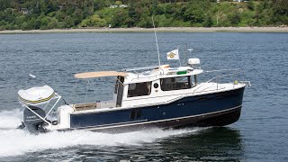 Ranger Tugs R27  Exclusive Outboard Dinghy Lift [upl. by Chrysler700]