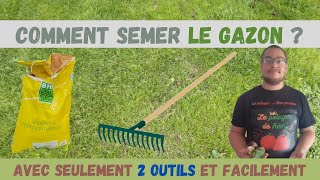 Comment semer LE GAZON  sans rouleau [upl. by Nassah854]