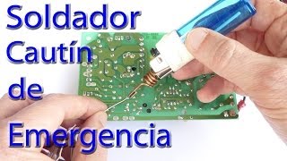 Soldador Cautín de Emergencia  How to make a mini soldering iron [upl. by Nason]