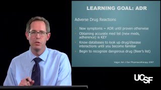 David Smith PharmD Geriatric Pharmacology Part 2 Adverse Drug Reactions [upl. by Assetnoc215]