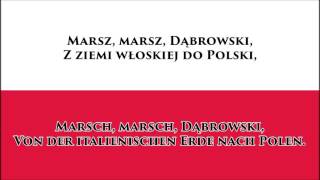 Polnische Hymne  Anthem of Poland PLDE Text [upl. by Nelg]